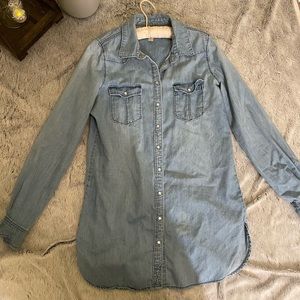 Soft denim “boyfriend” button down